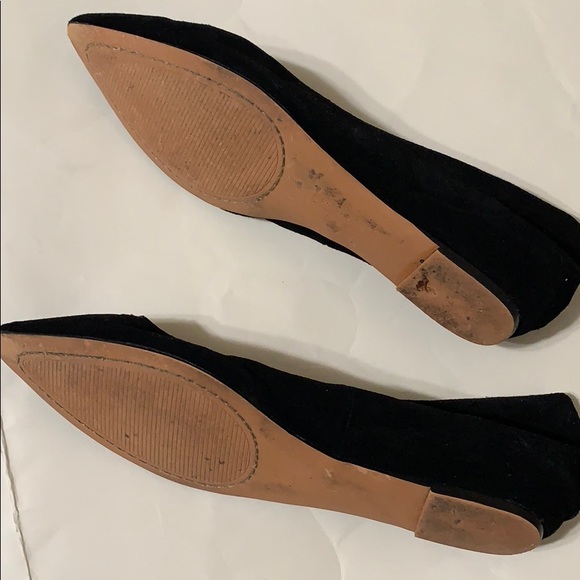 STEVE MADDEN Black Suede Pointy Toe Flats [SH-4] - Picture 5 of 8